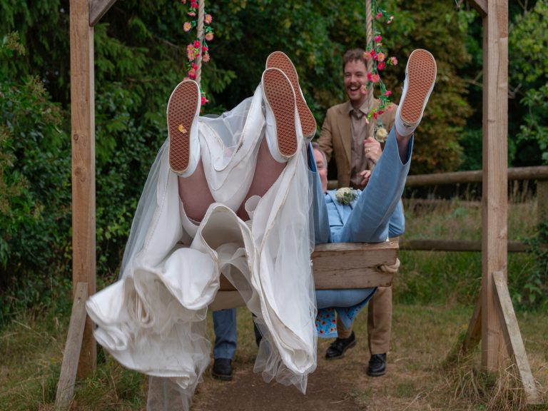 Candid wedding celebration near Letchworth